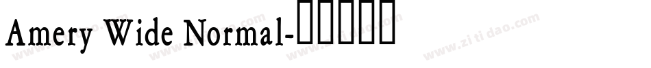 Amery Wide Normal字体转换